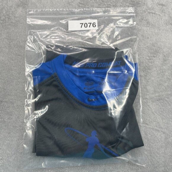 Nike Pro Combat Ken Griffey Baseball Shirt Fitted Mens Medium Blue 3/4 Swimgman - Picture 15 of 15